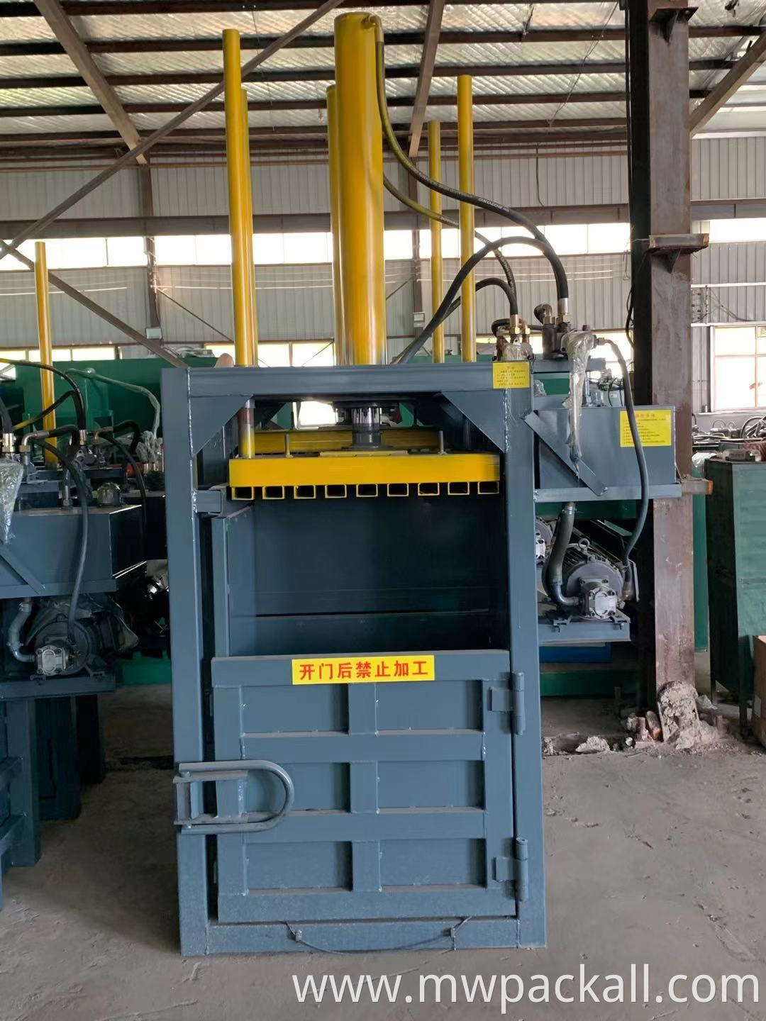 easy operation used clothes vertical baling machine/from pressure 10 ton to 150 ton vertical baler machine